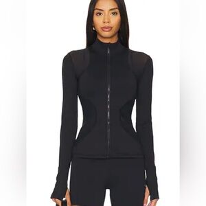 IVL Collective Revolve Perforated Athletic Jacket Black Women's Size S Gym